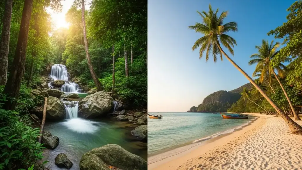 Best Places to Visit in Thailand 2026 Ko Chang Thailand jungle waterfall and tropical beach 2026 travel photo
