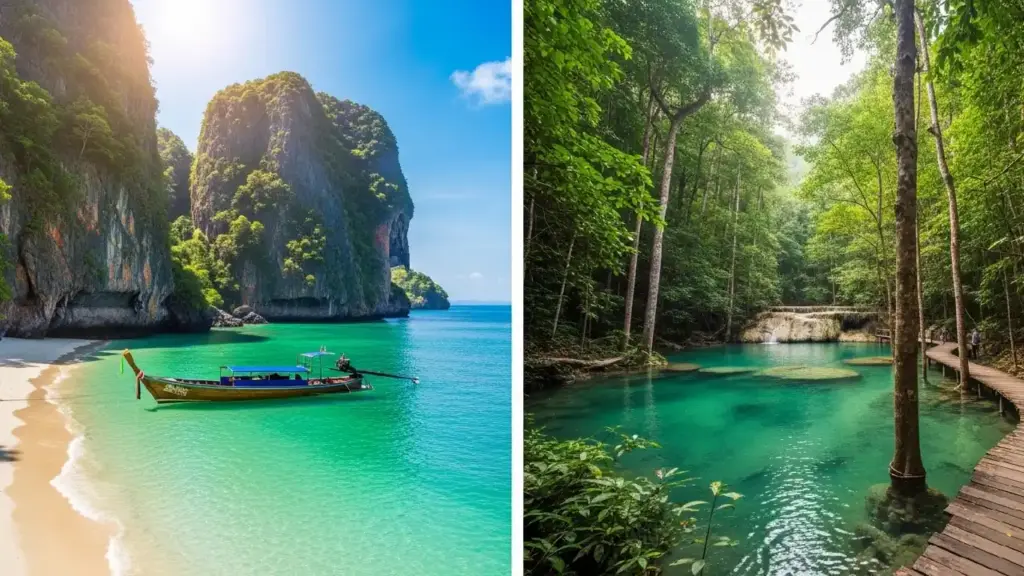 Best Places to Visit in Thailand 2026 ailay Beach limestone cliffs and Emerald Pool Krabi 2026 travel photo