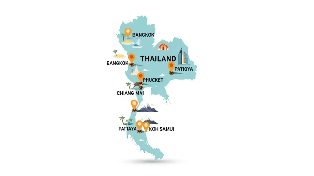 Best Places to Visit in Thailand 2026 thailand map best places to visit 2026